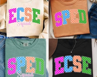 Retro Neon Back to School Distressed PNG Bundle, School Occupation Png Bundle, SPED Teacher Png, ECSE Png, Special Education Png, Colorful