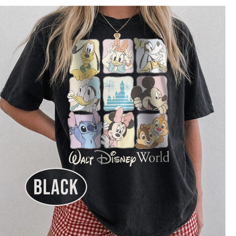 Comfort Colors® Vintage Mickey Walt Disneyworld Shirt, Retro Walt Disneyworld Tee, Disney Trip Shirt, Disneyworld Family Vacation Tee Black