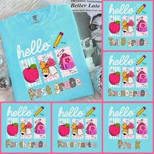 Back to School Bundle, Kindergarten Dude, Pre K PNG, First Day Of School, School Png, Retro PNG, First/ Second/ Third Grade Design