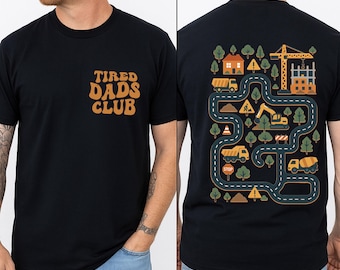 Tired Dads Club png, Construction Dad png, Play Cars On Dads Back, Mat Road Car Race Track png, Father's Day Gift