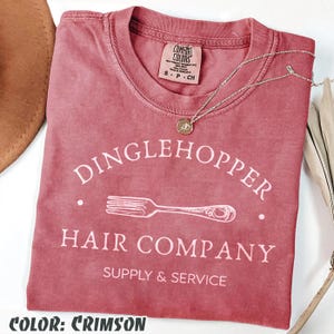 Vintage Dinglehopper Hair Company Comfort Colors-skjorta, Lilla sjöjungfrun inspirerad skjorta, Ariel-skjorta, Disney prinsessskjorta, Disneyworld-skjorta bild 6