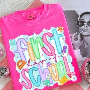 Preppy Back to School PNG, Coquette Teacher First Day of School Shirt Design, Retro Checkered Student Sublimation, Girly Classroom Bow Png