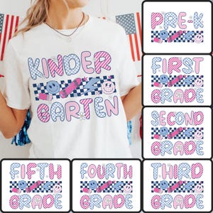 Back to School Bundle, Kindergarten Dude, Pre K PNG, First Day Of School, School Png, Retro PNG, First/ Second/ Third Grade Design