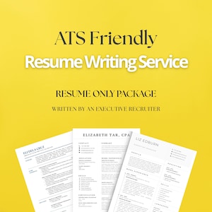 Resume Writing Service, Resume Only, Template, Editable Document, ATS Friendly, PDF & Word, Unlimited Revisions