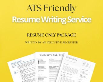 Resume Writing Service, Resume Only, Template, Editable Document, ATS Friendly, PDF & Word, Unlimited Revisions
