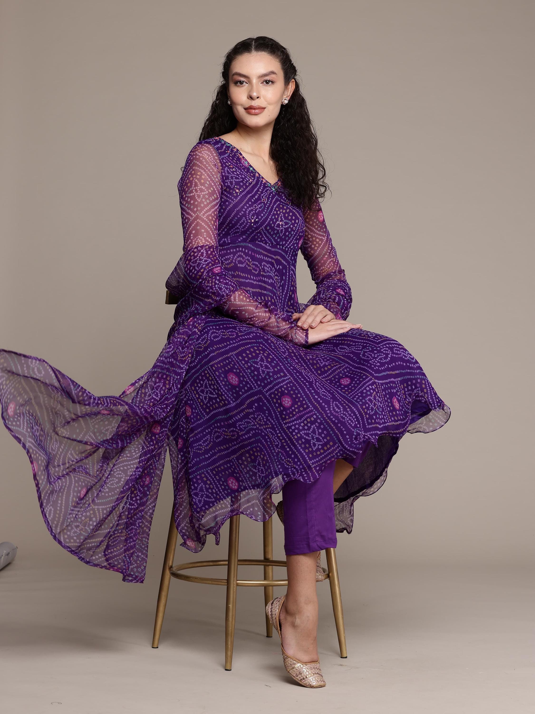 Linen Anarkali Dress - Etsy