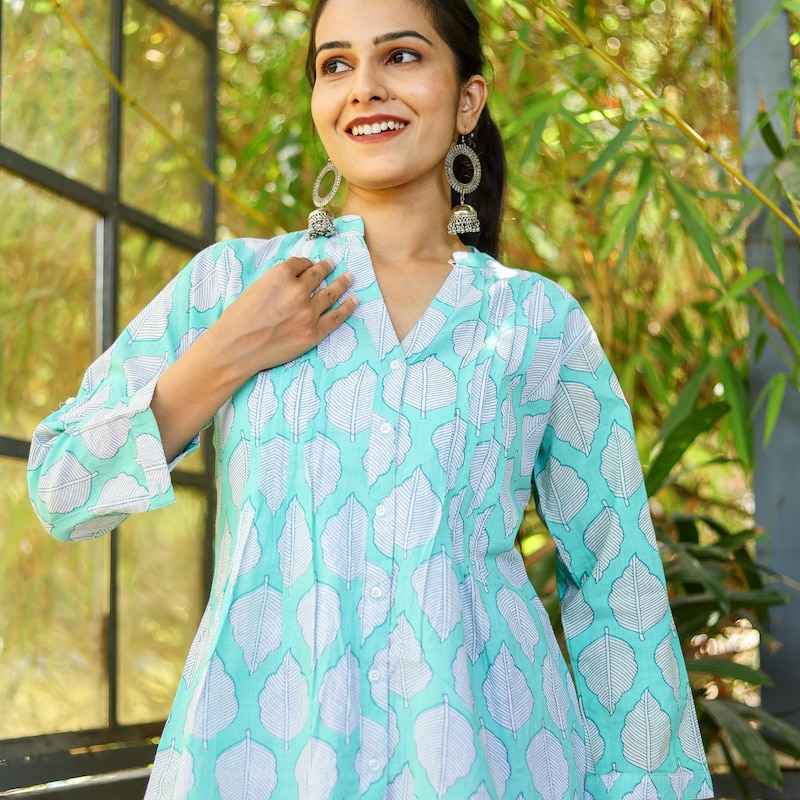 Blue - Woollen Plain Blouse Piece 06