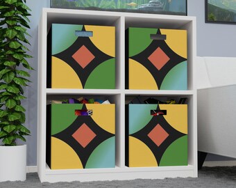 Felt Storage Box, Bold Geometric Storage Box, Gradient Block Storage Box, Colorful Storage Block
