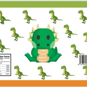 Dinosaur Chip Bag Template Design Etsy dinosaur-chip-bag-template-design-etsy