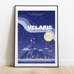 ACOTAR Velaris City of Starlight Fan Art Print - Instant Download Wall Decor Inspired by A Court of Thorns & Roses Series Sarah J Maas