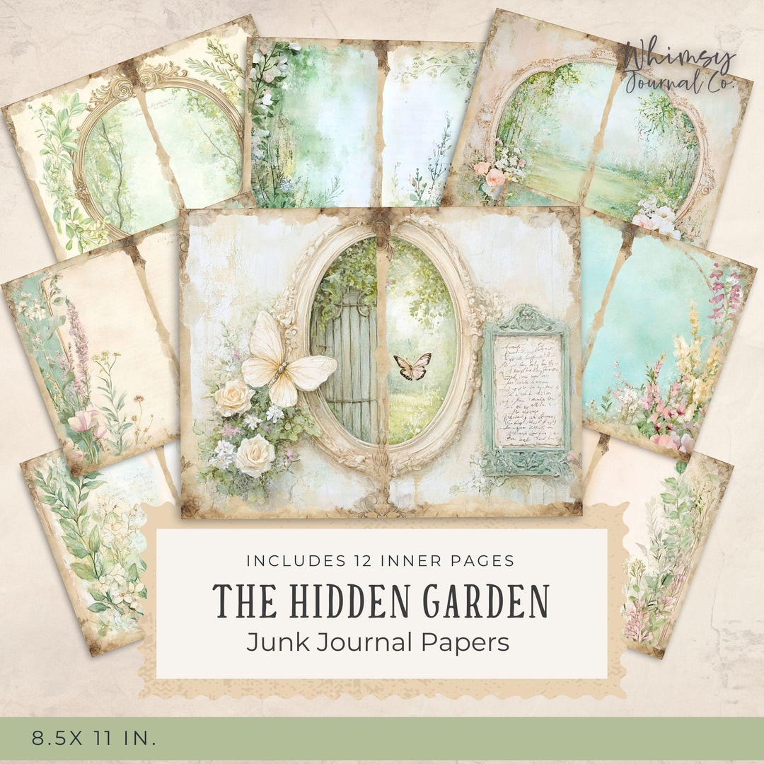 The Hidden Garden Junk Journal - Garden Junk Journal Digitals ...