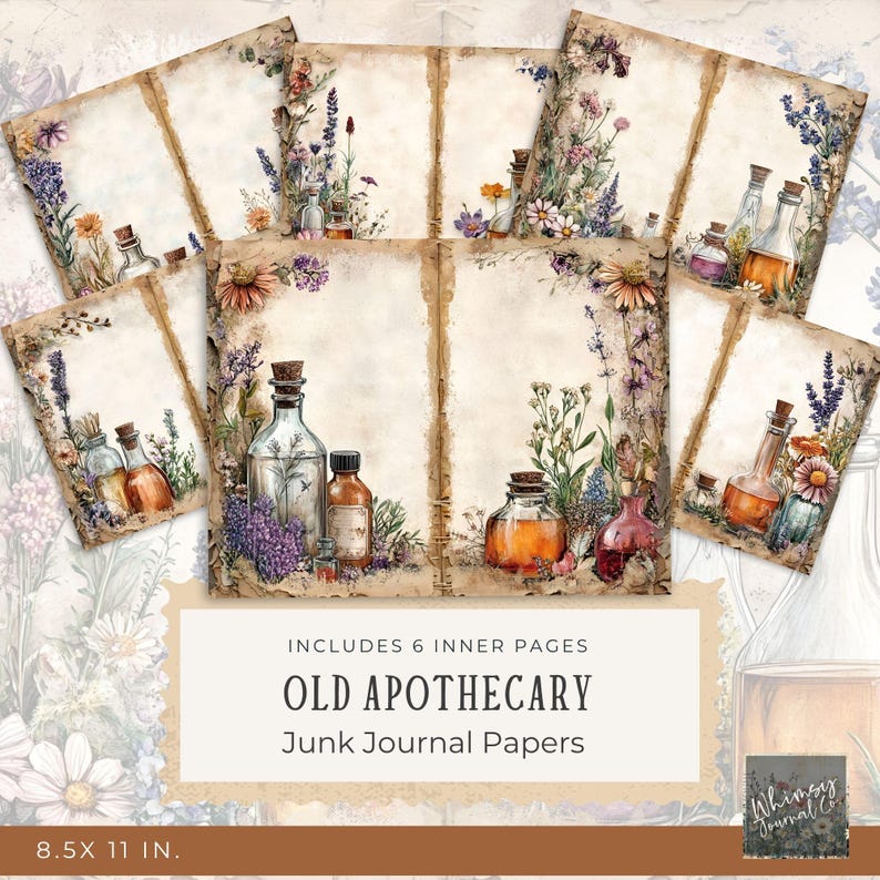 Old Apothecary Junk Journal Pages Junk Journal - Junk Journal Digitals ...