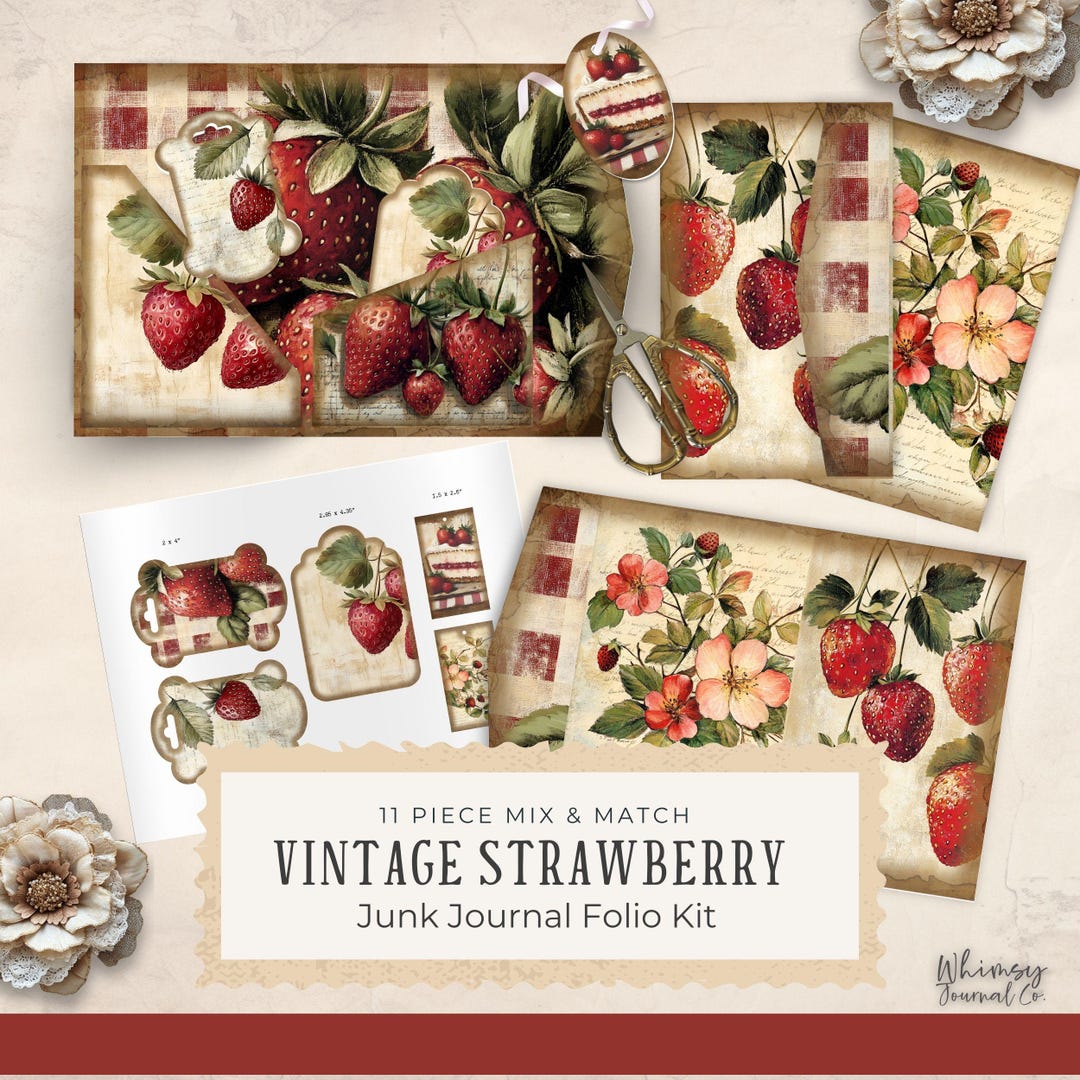 Strawberry Fraise Hardcover Journal