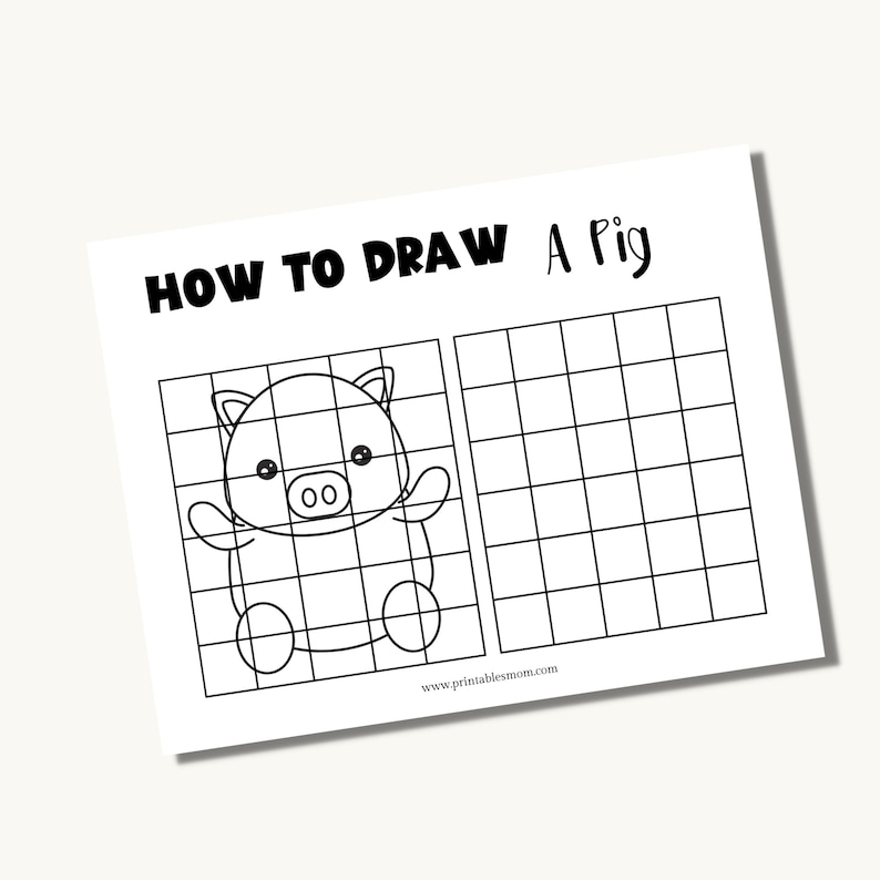 How to Draw Cute Animals Printable Worksheets for Kids - Etsy