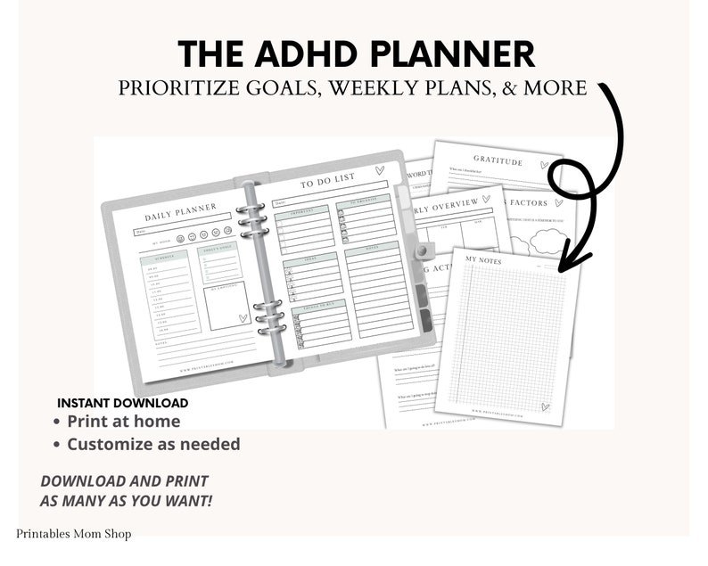 Best Planner for Adhd Adults ADHD Planner for Work Adhd Life Etsy