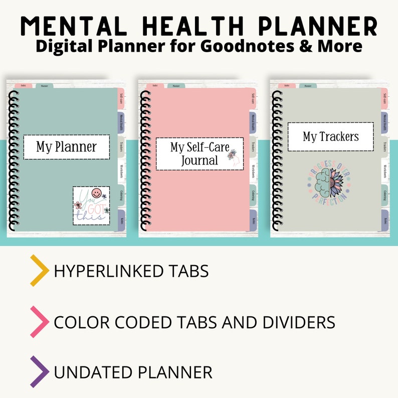 Mental Health Digital Planner for Goodnotes and Ipad - Etsy