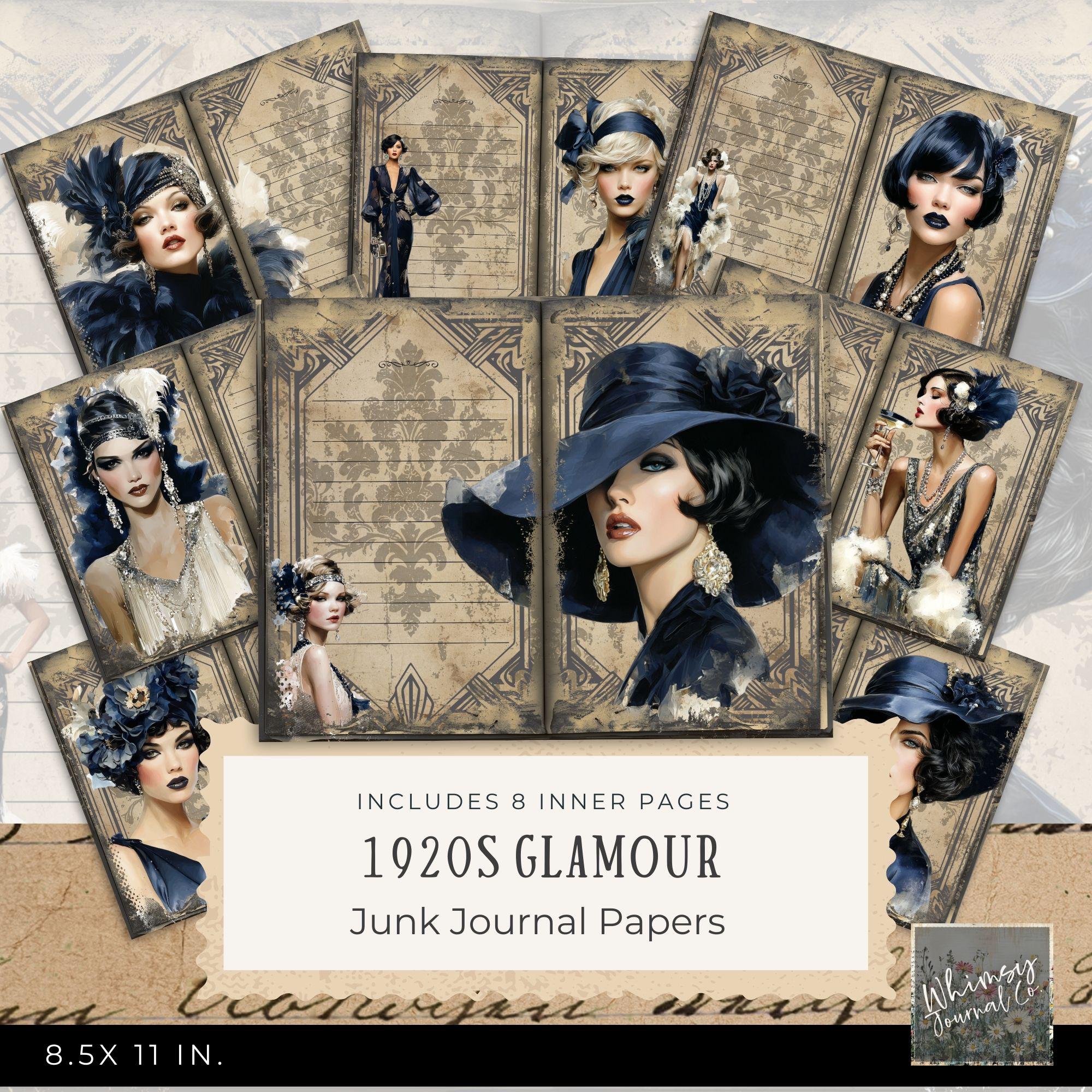 1920s Glamour Junk Journal Pages, Art Deco Journal Printable, Vintage ...