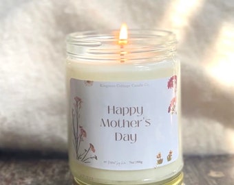 Mother's Day Candle - Handmade Soy Candle, Nontoxic, Grandmother, Gift For Friend Wife Teacher Mom Co-Worker, Mother's Day Gift, custom