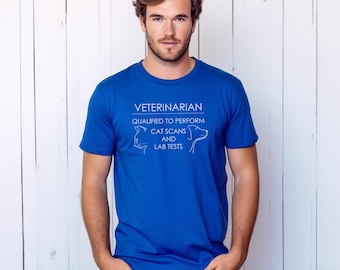 Veterinär-T-Shirt, lustiges Katzen-Labor-T-Shirt, Wissenschafts-Geek-Nerd-Kleid