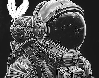 file png astronauta per incisione laser su ardesia, file glowforge fantascientifico, lightburn png, disegno sottobicchiere in ardesia, per router cnc, laser ardesia png
