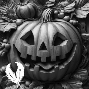 fichier png citrouille pour gravure laser, fichier crâne phosphorescent, png lightburn, png laser de style 3D, pour routeur cnc, illusion jack-o&#39;-lantern png