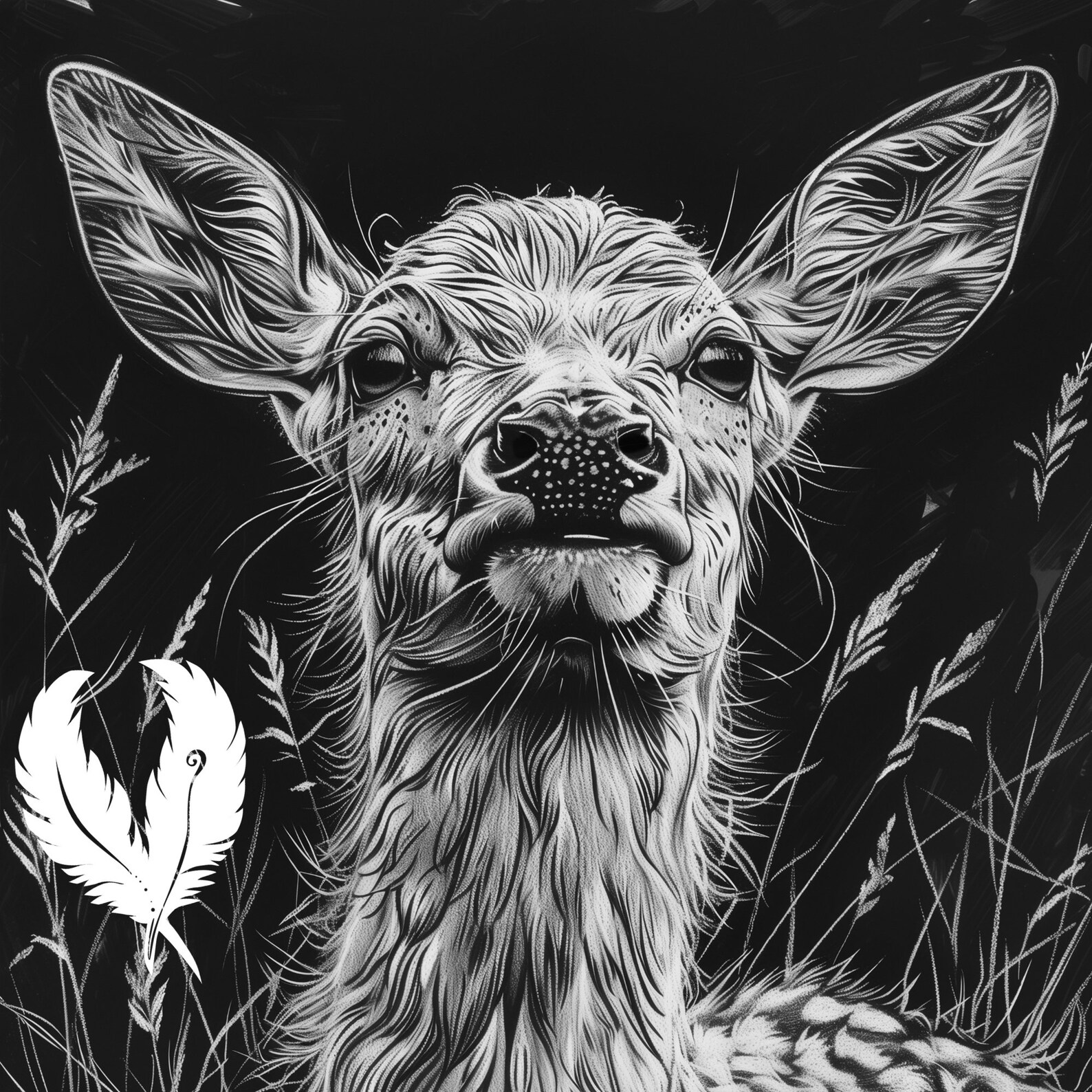 Doe Png File for Slate Laser Engraving, Glowforge File, Lightburn Png ...