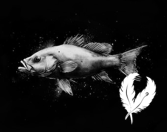 bass png file for slate laser engraving, glowforge file, lightburn png, slate fish coaster drawing, for cnc router, fishing laser png