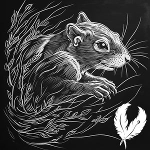 squirrel png file for slate laser engraving, glowforge file, lightburn png, slate coaster drawing, for cnc router, animal laser png