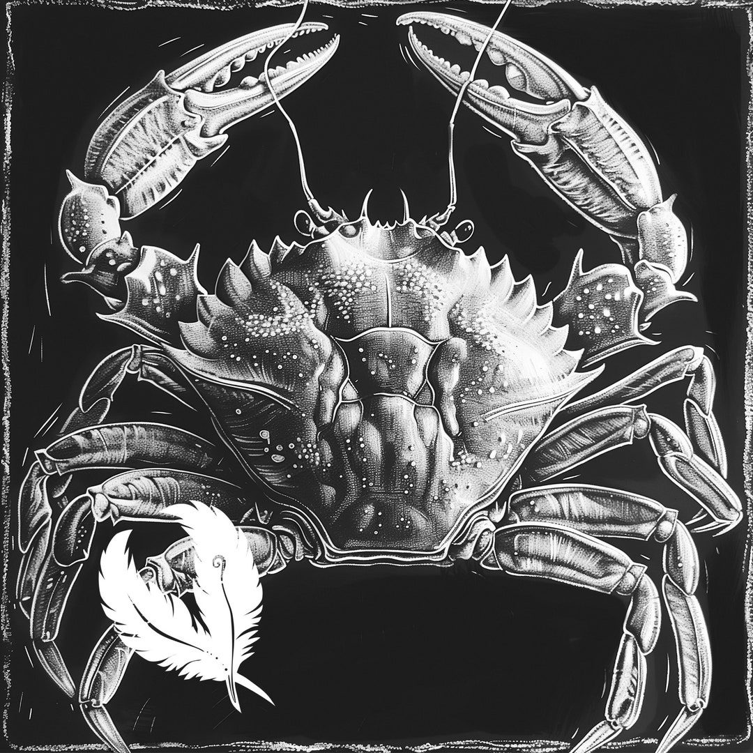 Crab Png File for Slate Laser Engraving, Beach Glowforge File ...