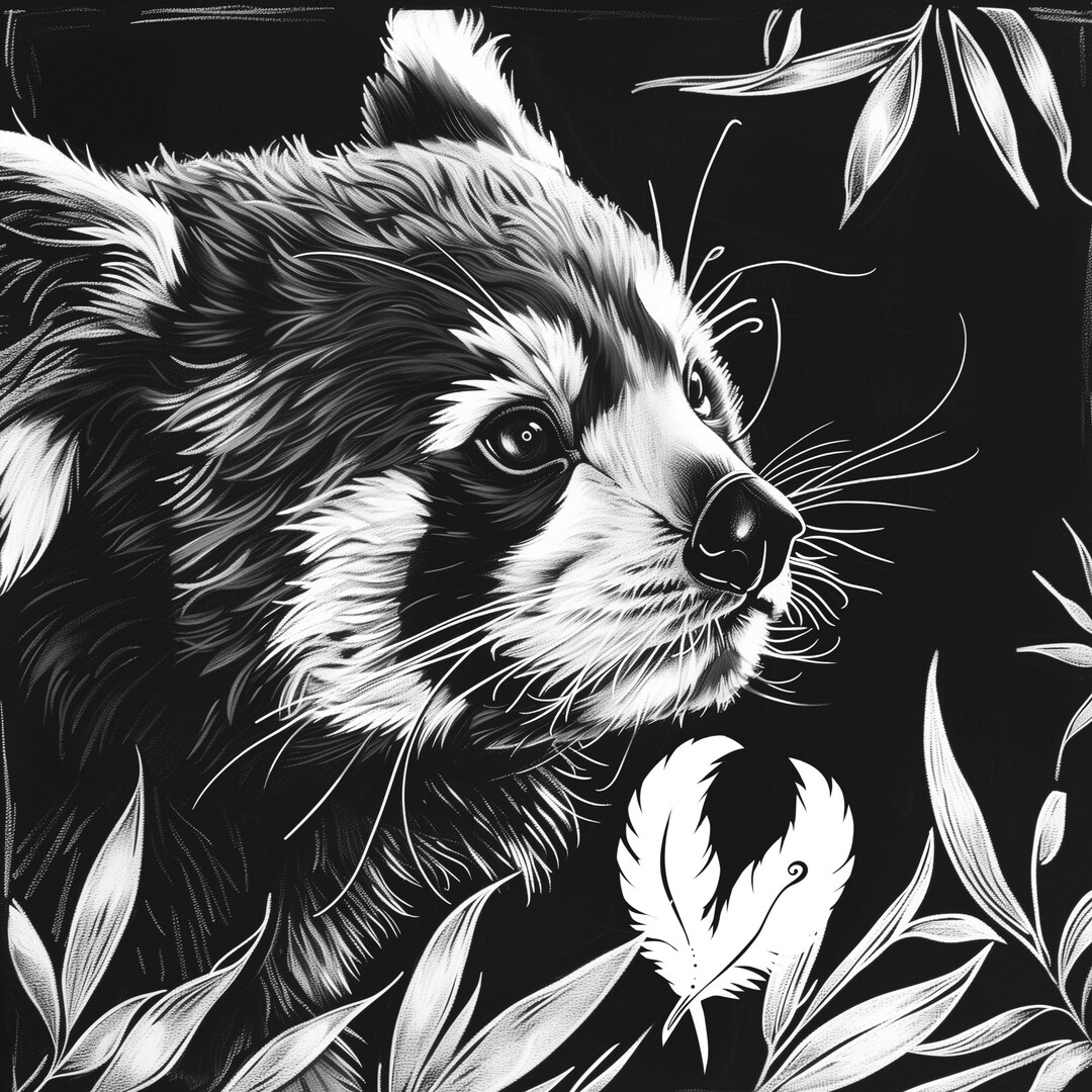 Red Panda Png File for Slate Laser Engraving, Glowforge File, Lightburn ...