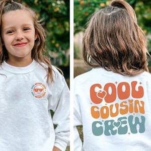 Bluza Cool Cousin Crew, Bluza dziecięca, Koszule Cousin Crew, Cool Cousin Kids, Koszula w stylu retro, Koszule pasujące do kuzyna, Strój rodzinny
