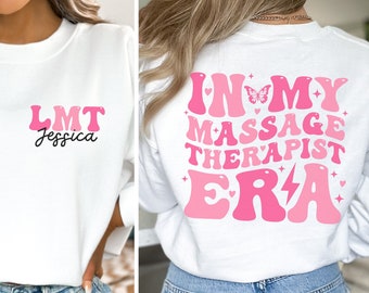 Personalized Massage Therapist Shirt, Custom LMT Sweatshirt, Licensed Massage Therapist Tee, Spa Tshirt, Massage Therapy, Masseuse, LMT Gift