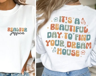 Personalized Realtor Shirt, Custom Realtor Sweatshirt, Gift for Realtor, Real Estate Broker Gift, Realtor Crewneck, Real Estate Agent Tshirt