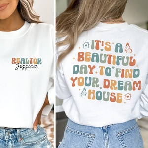 Personalized Realtor Shirt, Custom Realtor Sweatshirt, Gift for Realtor, Real Estate Broker Gift, Realtor Crewneck, Real Estate Agent Tshirt