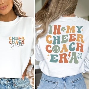 Cheer Coach Shirt, Personalized Cheer Coach Sweatshirt, Cheer Coach Era, Cheerleader Gift, Cheer Shirt, Cheer Coach Gifts, Cheerleader Shirt