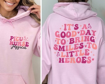 Gepersonaliseerde PICU verpleegkundige shirt, kinderintensive care verpleegkundige shirt, verpleegschool grad, PICU verpleegkundige cadeau, aangepaste PICU verpleegkundige sweater