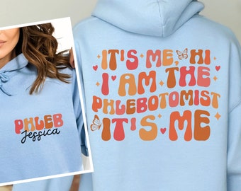 Camicia da infermiera per salasso personalizzata, Felpa per salasso, Regalo per infermiere, Camicia tecnica PBT, Regalo per tecnico di salasso, Regalo per studenti infermieristici