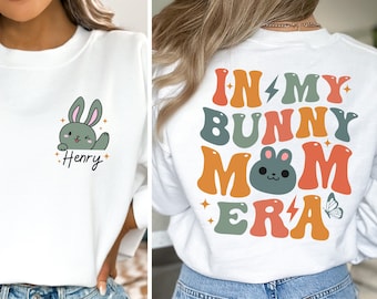 Personalized In My Bunny Mom Era Shirt, Bunny Mother Shirt, Gift For Bunny Lover, Rabbit Lover Shirt, Custom Bunny Shirt, Rabbit Lover Gift