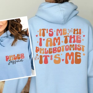 Personalized Phlebotomy Nurse Shirt, Phlebotomist Sweatshirt, Nurse Gift, PBT tech Shirt, Phlebotomy technician Gift, Nursing Student Gift