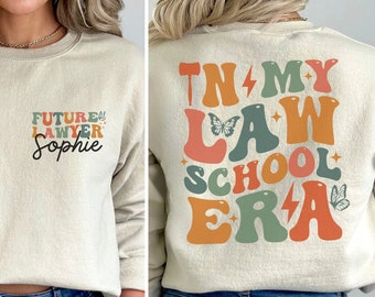 Gepersonaliseerde Law School Gift, Law Student Shirt, Toekomstige Advocaat Shirt, Advocaat Afstuderen, Cadeau voor advocaat, Terug naar School, Law School Shirt