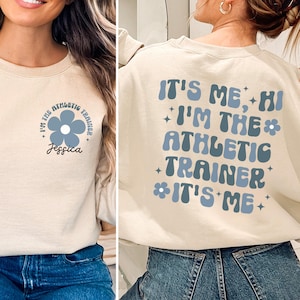 Personalized Athletic Trainer Shirt, Custom Athletic Trainer Sweatshirt, Athletic Trainer Gift for Coach Hoodie, AT Gift for Sport Trainer