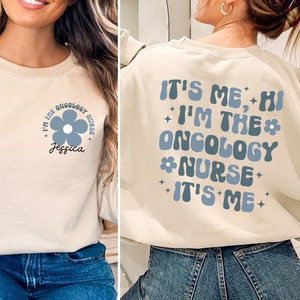 Personalized Oncology Nurse Sweatshirt, Custom Cancer Nurse Shirt, Fight Cancer Gift for Oncology Nurse T-Shirt, Cancer Awareness Crewneck