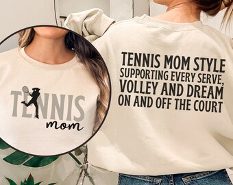 Tennis Mom Sweatshirt, süßes Tennis Shirt für Mama, Tennis Mom Geschenk, Muttertagsgeschenk, Spieltag, Sport Mom T-Shirt, stolzes Tennis Mom Hoodie