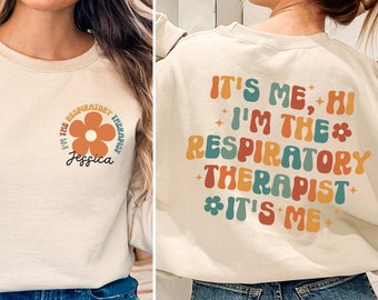 Gepersonaliseerde ademhalingstherapeut shirt, aangepaste ademhalingstherapie sweatshirt, RT afstudeercadeau, RT trui, longverpleegkundige, NICU cadeau