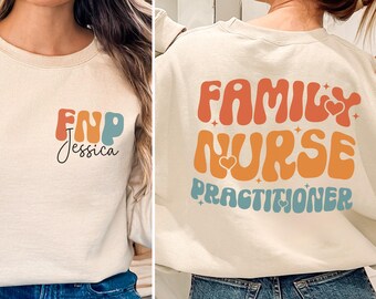 Felpa FNP personalizzata, maglietta FNP personalizzata, regalo per infermiere di famiglia per maglietta NP, regalo di apprezzamento per infermiere FNP per infermiere FNP con cappuccio