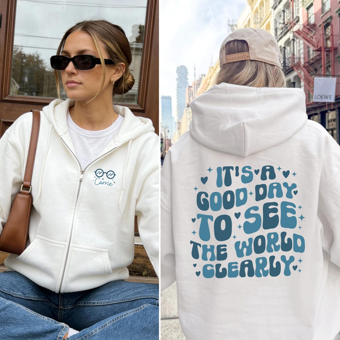 Personalized Optometrist Zip up Hoodie, Vision Gift - Etsy