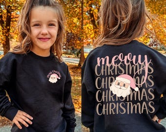Frohe Weihnachten Sweatshirt für Kinder, Weihnachten Kleinkind Sweatshirt, süßes Kinder Sweatshirt, Santa Sweatshirt für Mädchen, Weihnachtstag Shirts