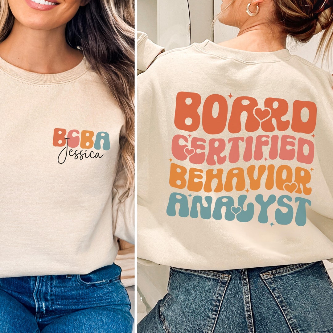 Personalized BCBA Shirt, Custom Board Certified Behavior Analyst ...