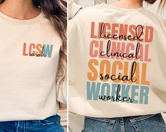 Personlig LCSW-tröja, anpassad LCSW-tröja, licensierad klinisk socialarbetare-gåva för socialarbetare, hoodie för stöd till psykisk hälsa