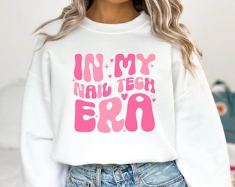 Camicia In My Nail Tech Era, Felpa per Tecnico delle Unghie, Regalo per Manicurista, Regalo per Tecnico delle Unghie, T-shirt carina per Tecnico delle Unghie, Regali per Artista delle Unghie